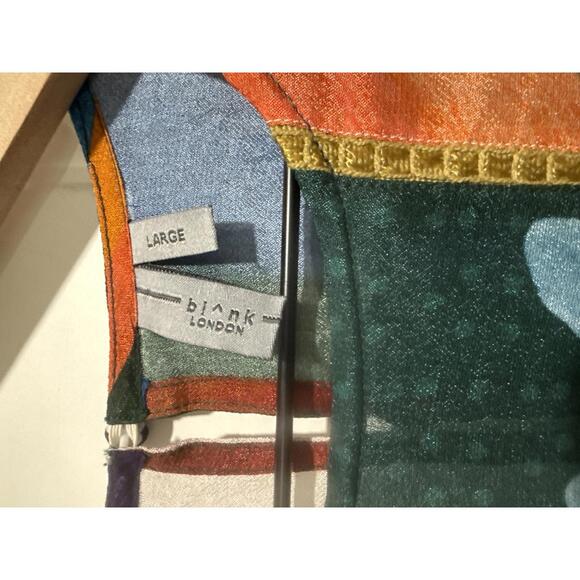 Anthropologie Bl^nk London Miranda Peasant Blouse, Size Large - Picture 2 of 3